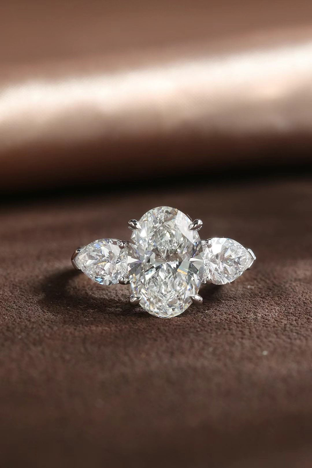 5ctw Three Stone Lab-grown Diamond Ring