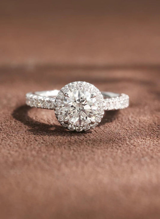 0.75ct Classic Halo Engagement Ring